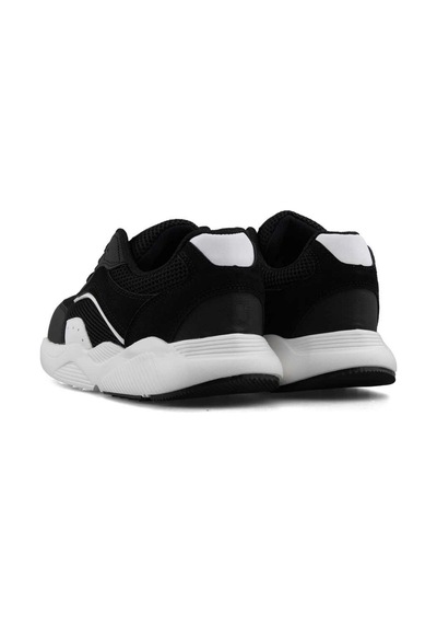Tarzbu Mega Ortapedik Siyah Renk Fileli Bağcıklı Günlük Ayakkabı Sneaker Siyah