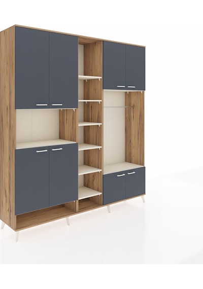 Hyperion Dolap 18 Raflı 8 Kapaklı Tek Askılı 220x44x243 Çam-antrasit/aytaşı Antrasıt/aytası Hyperion Dolap 18 Raflı 8 Kapaklı Tek Askılı 220x44x243 Çam-antrasit/aytaşı Antrasıt/aytası