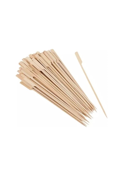 Yassı Çöp Şiş 9 Cm Ahşap Sunum Çubuğu 50 'li Diğer