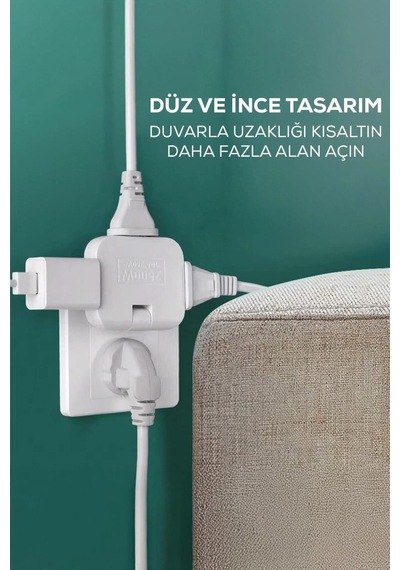 Katlanır Priz 3 Gözlü 10