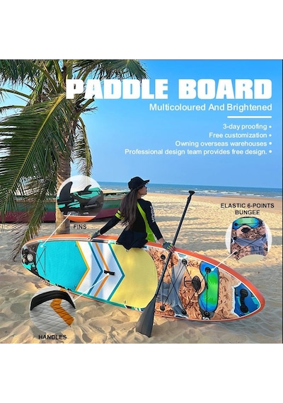 Ultty Sup Paddle Board Seti Şişme Paddle Board + Kürek + Pompa Sup Board/stand Up Paddle Turkuaz