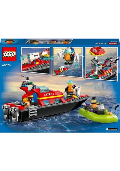 LEGO® City İtfaiye Kurtarma Teknesi 60373 5+ Yaratıcı Oyuncak Yapım Seti - 144 Parça