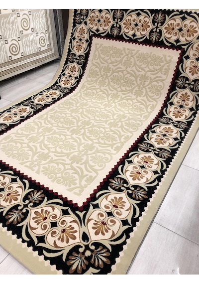 Saray Halı Simin 050 Krem-3 150X230 Krem Siyah 4 M2 Halı !