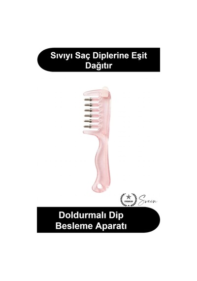 Saç Bakım Yağı Uygulama Tarağı Serum Aplikatörü Yeniden Doldurulabilir Hazneli Sızdırmaz Contalı Kaf Diğer