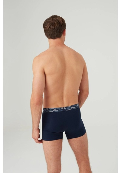U.S. Polo Assn. Erkek Gri Melanj - Lacivert 2 Li Boxer 80357 Gri Melanj - Lacivert