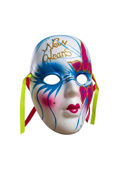 El Yapımı New Orleans Karnaval Maskesi
