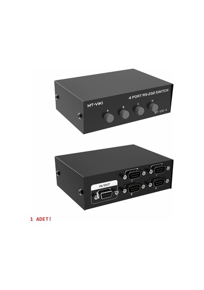 Mt-vıkı 4 Port Rs232 Switch Mt-223-4 Db9 Com Seri Port Anahtarlayıcı 1 In 4 Out Pc Printer Haberleş