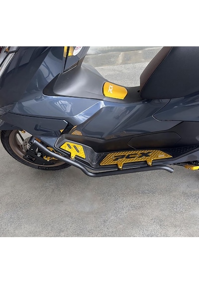 Honda Pcx 125 2025-2026 Koruma Demiri Basamak Paspas Seti Metal Modifiye Titanyum Renk Titanyum