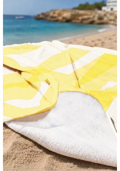 Happy Yazılı Sarı Plaj Havlu Örtüsu - Minimalist Geometrik Krem Hızlı Kuruyan Mikrofiber Havlu Örtü Dalgın Papatya Happy Yazılı Sarı Plaj Havlu Örtüsu - Minimalist Geometrik Krem Hızlı Kuruyan Mikrofiber Havlu Örtü Dalgın Papatya