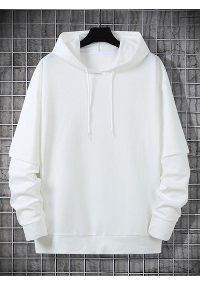 Altamira Unisex Beyaz Oversize Kapşonlu Sweatshirt 001