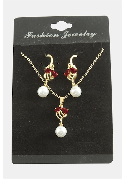 Çiçek İnci Zirkon Taşlı Set Kolye 11 18384285