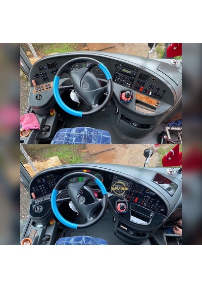 Mercedes Travego Full Set Parlak Siyah Torpido Maun Kaplama,Konsol Kaplama (Parlak Siyah)