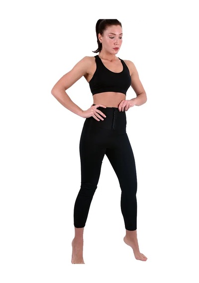 Enenstyle Fashıon Boutıque Termal Sauna Agraflı Tayt 1-siyah