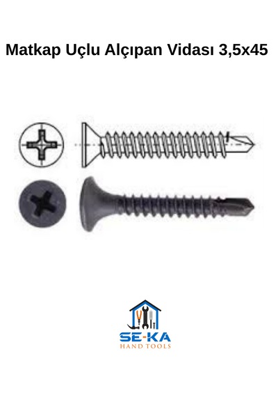 Matkap Uçlu Alçıpan Vidası 3,5x45 - 1000 Adet 3.5 x 45