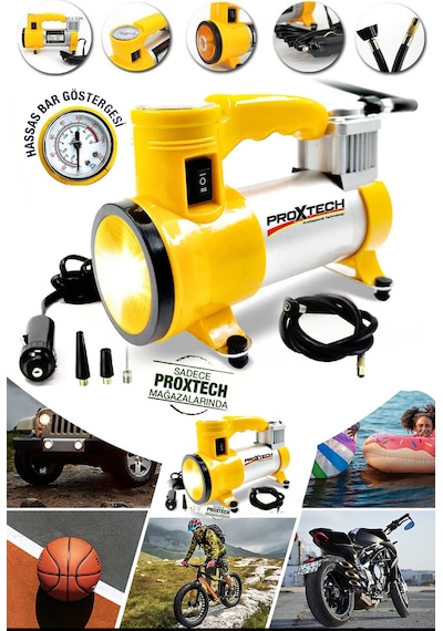 Işıklı Full Çok Amaçlı Taşınabilir Araba Oto Araç Lastik Şişirme Pompası Metal Gövde Kompresör Işıklı Full Çok Amaçlı Taşınabilir Araba Oto Araç Lastik Şişirme Pompası Metal Gövde Kompresör