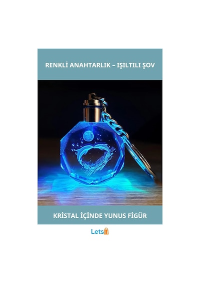 Yunus Balığı Motifli Renk Değiştiren Işıklı Anahtarlık 10cm Çok Renkli