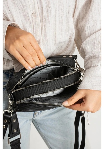 Just Polo Kadın Yeni Sezon Gofraj Baskılı Omuz Çantası 232053mh Siyah 75211301