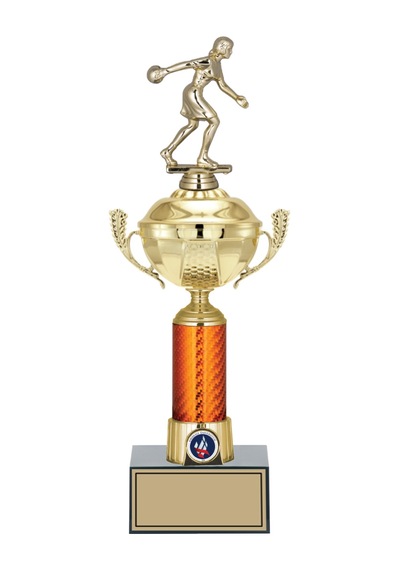Odak Kupa - Figürlü Kupalar - Bowling Kadın Figürlü Kupalar Fg-056 C - 40 Cm Altın - Beyaz
