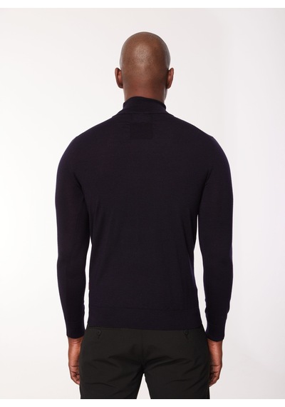 At.p.co Yarım Balıkçı Yaka Slim Fit Siyah Erkek Kazak A274a07emp-