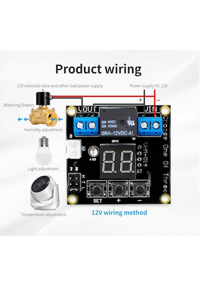 Vhm-014 12V Isı- Nem - Işık Kontrollü Röle Kartı