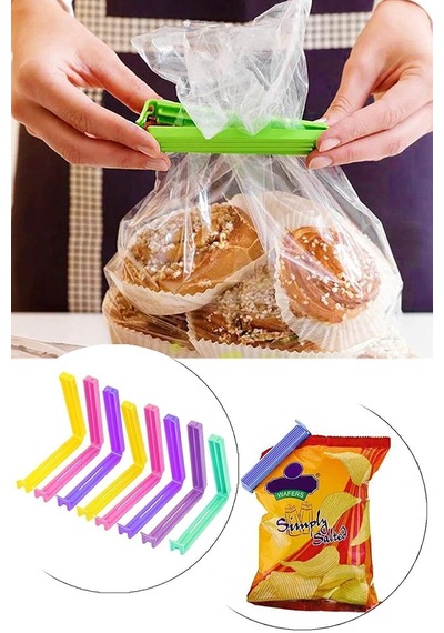 8'li Çok Renkli Pratik Poşet Klipsi, Paket, Ambalaj, Torba, Çanta Kapatıcı Plastik Kilidi, Mandalı Sku: Smg8690010168832 Açık 8'li Çok Renkli Pratik Poşet Klipsi, Paket, Ambalaj, Torba, Çanta Kapatıcı Plastik Kilidi, Mandalı Sku: Smg8690010168832 Açık