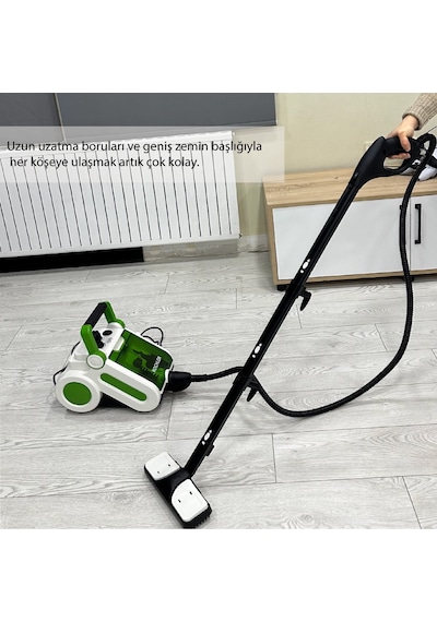 Buharlı Temizlik Makinesi 1400w Koltuk, Cam, Fayans Temizleyici -1.5 L Tank, 3,5 Bar, 13 Başlık