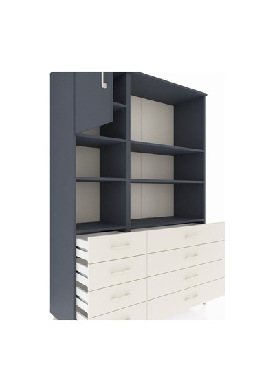 Hyperion Dolap 7 Raflı 8 Çekmeceli Tek Kapaklı 132x44x195 Antrasit-antrasit/aytaşı Antrasıt/aytası - Antrasıt Hyperion Dolap 7 Raflı 8 Çekmeceli Tek Kapaklı 132x44x195 Antrasit-antrasit/aytaşı Antrasıt/aytası - Antrasıt
