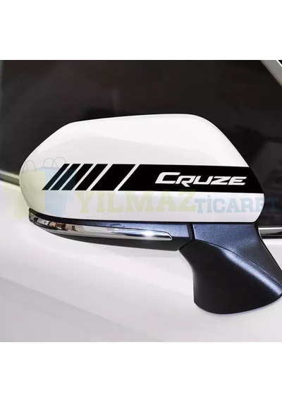 Chevrolet Cruze Yan Dikiz Ayna Kapağı Şerit Oto Sticker Etiket6Ad 20 X 2 Cm