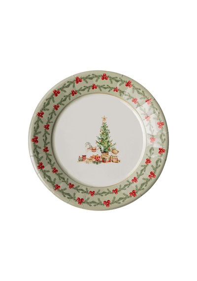 Xmas Tale Kağıt Tabak 26 Cm 12'li Paket Beyaz