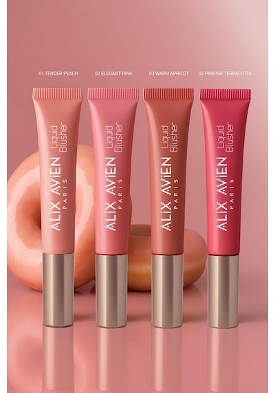 Alix Avien Yoğun Pigmentli E Vitaminli Mat Bitişli Kremsi Likit Allık - Liquid Blusher 06 Dried Rose