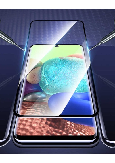 Galaxy A24 Uyumlu Asma Kenarları Kırılmaya Dayanıklı Cam Ekran Koruyucu