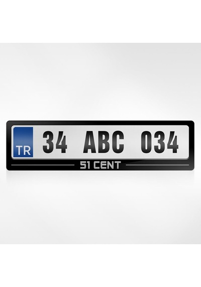 Kişiye Özel 51 Cent Yazılı Plakalık - 1 254897399