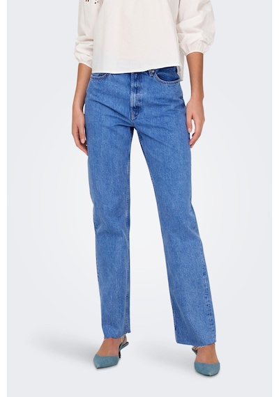 Only 15336776 Onlrıley Ex Hw Rw Str Dot006 Dnm Kadın Jean Pantolon Special Bright Blue Denim