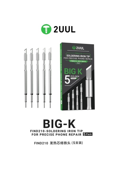 2uul Fd21 Big-k Tipi C210 Uyumlu Lehimleme Ucu Seti 5'li Paket
