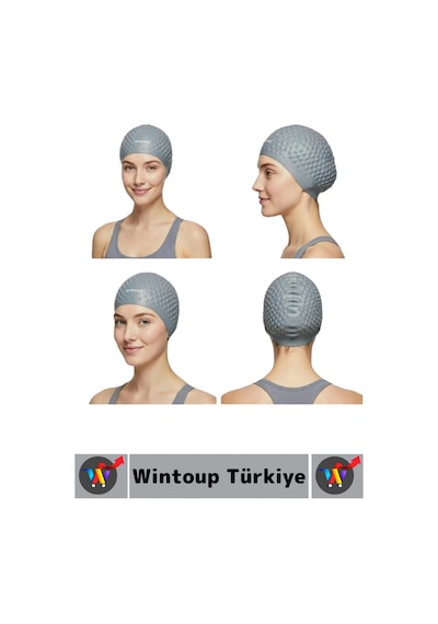Bone Esnek Yumuşak Silikon Havuz Deniz Yüzme Kulağa Su Geçirmez Büyük Beden Saç Bonesi 2 Adet Çok Renkli