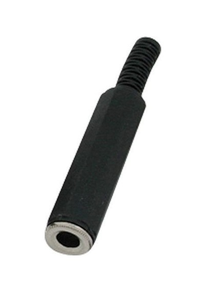 Uptech Kj37 6.3 Seyyar Dişi Jak Plastik (Siyah)