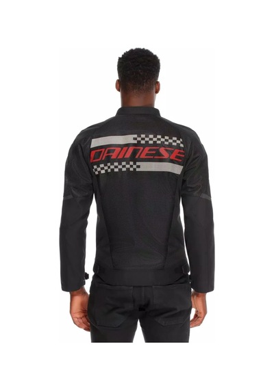 Dainese Daınese Ceket Herosphere Aır Tex Jacket Black Whıte Strıpes Red Siyah