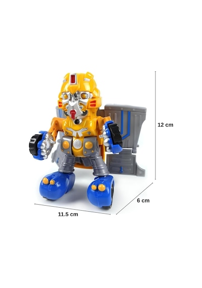 Işıklı Sesli Dönüşebilen Robot Kamyon Otobot Transformers Oyuncak Çok Renkli