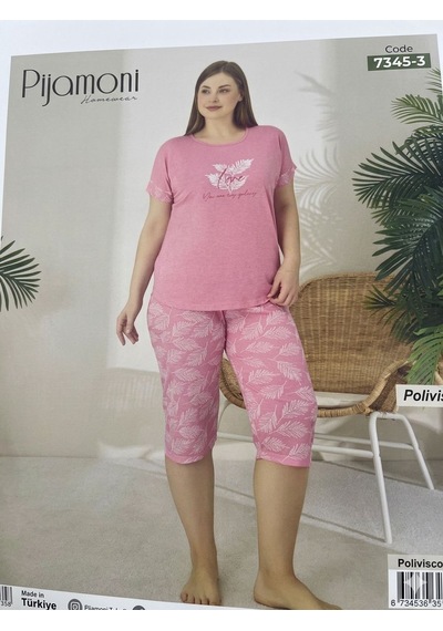 Miressa Kaprili Pijama Takımı PEMBE