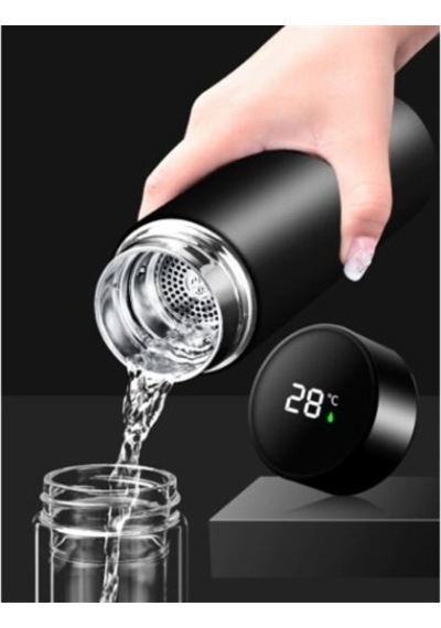 Dijital Sıcaklık Göstergeli Termos 500ml Çok Renkli
