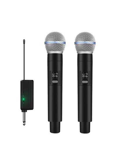 Kablosuz Şarkı Mikrofonu 6.35mm Amfi Hoparlör İçin 600 Hz İla 800 Khz Tak Ve Çalıştır Kablosuz Mikrofon Dış M