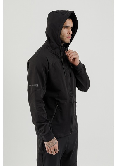 Airlife Sportswear Tam Boy Fermuarlı Erkek Kapüşonlu Eşofman Takımı Siyah