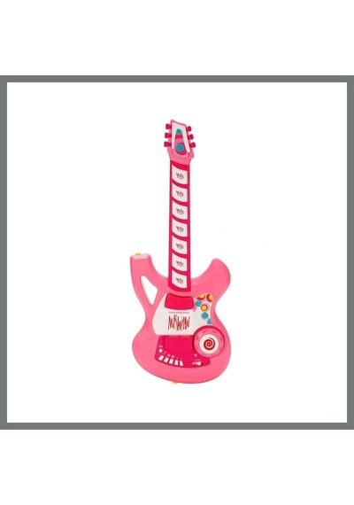Bezos 4933 Gitar Fonk Tuşlu Askılı Pembe Sesli Mmbz