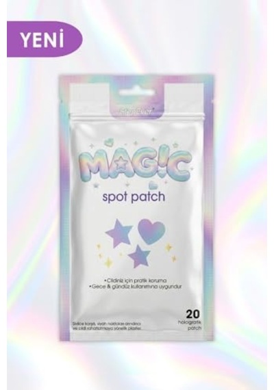 Magic Spot Patch Akne Patch Siyah Nokta Karşıtı Holografik Yıldız Kalp Cilt Bakım Maskesi 20 Adet