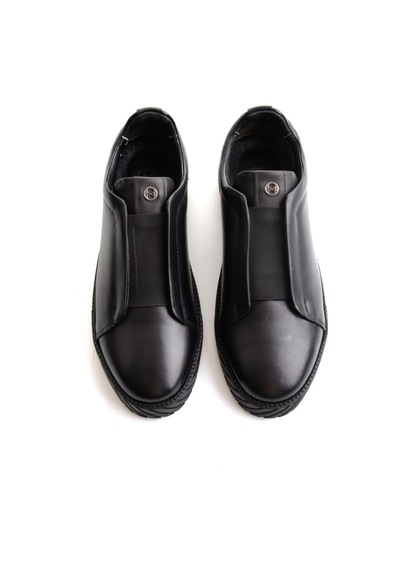 Bambi Siyah Antik Hakiki Deri Erkek Sneaker E01610197141