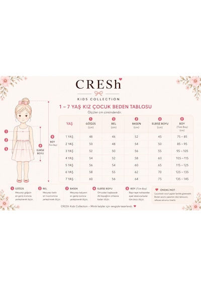 Cresh Kids Kız Çocuk Elbise Askılı Ekru - Mavi - Turuncu