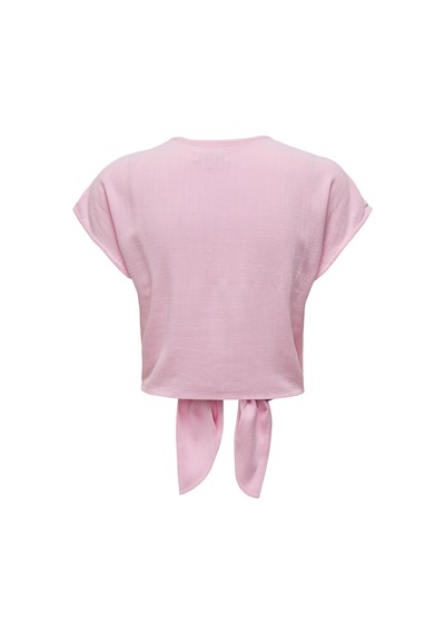 Only Onlsiesta Keten Karışımlı V Yaka Gömlek Bayan Gömlek 15322270 Pembe