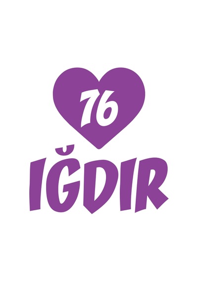 Kalpli 76 Iğdır Araba Sticker 17x17 Cm Mor