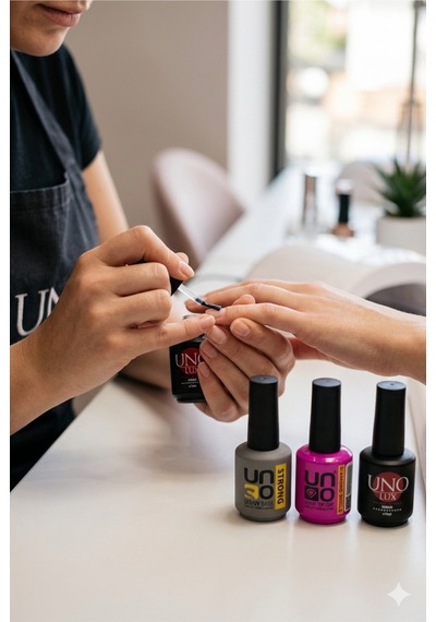 Uno Protez Tırnak Hazırlık Seti-uno-sıyahprımer-grıbase-pembetop-primer Strong Base 3'lü Set Uno Nail Prep Çok Renkli