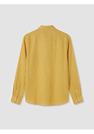 Lcw Vision Sarı Regular Fit %100 Keten Erkek Gömlek